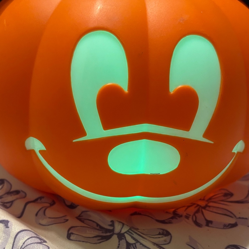 Disney Orange Pumpkin with Mickey Ears - Picture 6 of 7